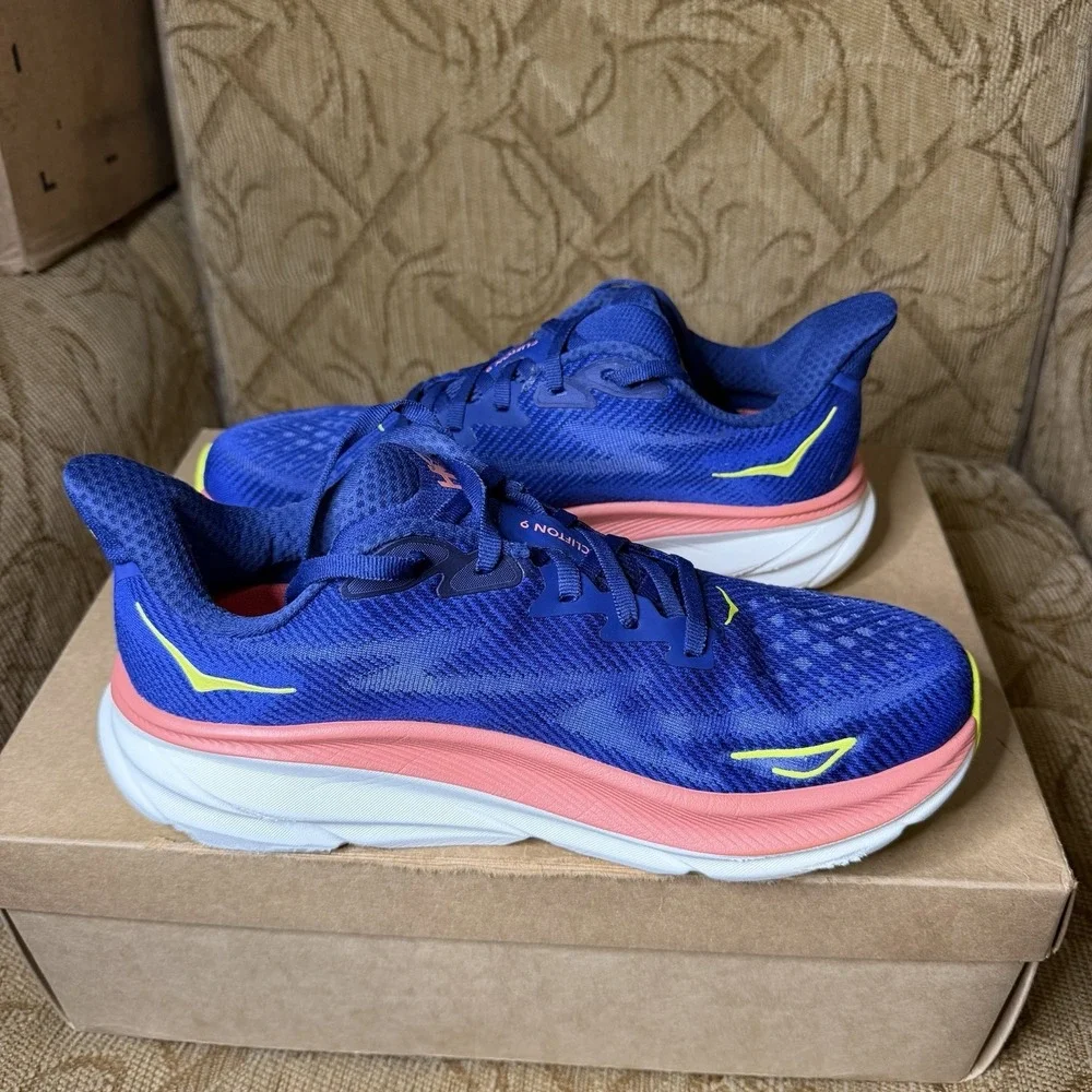 Hoka Clifton 9 Blue White 1127896 EVN Women's Size 9 Running Shoes
